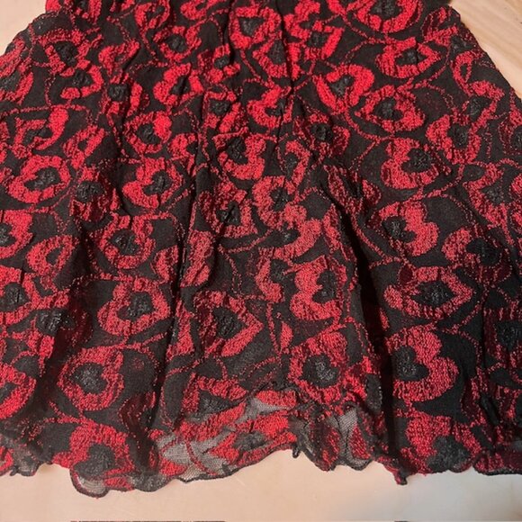 Plus Size Baby Doll Sleepware Valentine Shorty Lingerie Red and Black - Picture 13 of 13